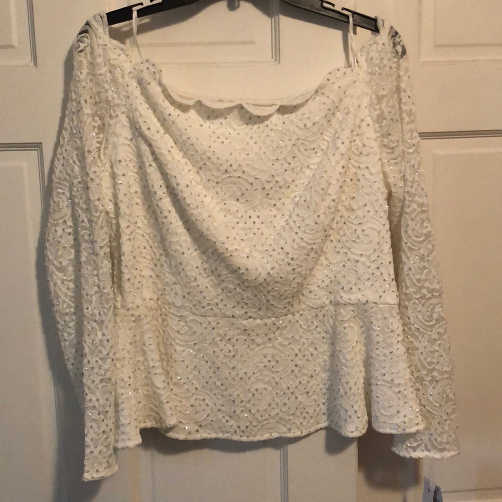 NWT off the shoulder Alex evenings top